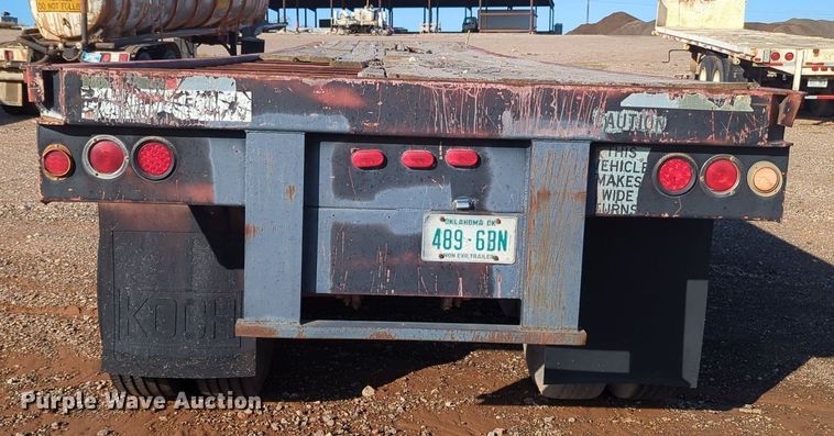 image for item MX9474 1974 Brown  flatbed trailer