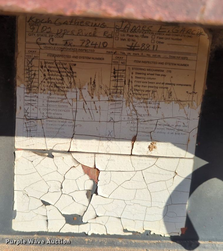 image for item MX9474 1974 Brown  flatbed trailer