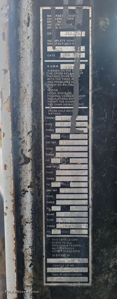 image for item MX9966 1979 Mack RL600L  water truck