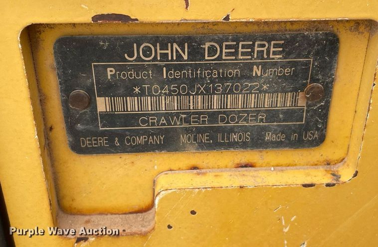 image for item NA9684 2007 John Deere 450J LT dozer