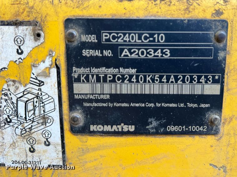 image for item NI9102 2013 Komatsu PC240LC-10  excavator