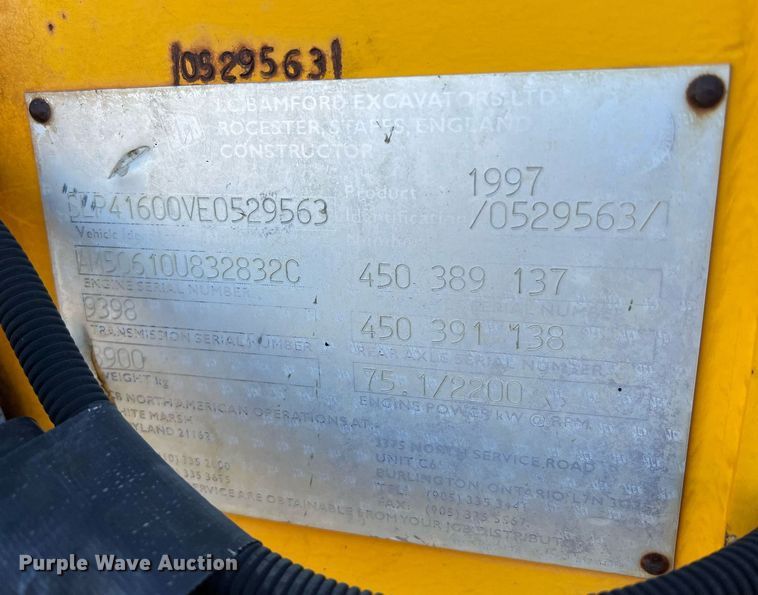 image for item NI9123 1997 JCB 416B  wheel loader