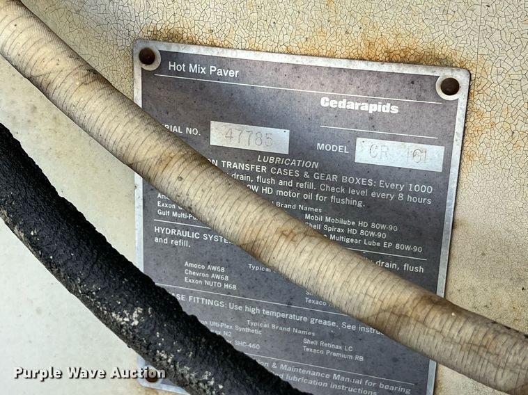 image for item NI9131 1998 Cedarapids CR461 Grayhound  paver