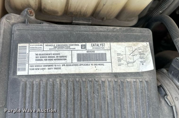 image for item NL9085 2003 Chevrolet Silverado 1500  Ext. Cab pickup truck