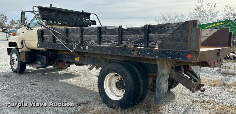 image for item NL9087 1990 GMC TopKick  dump flatbed truck