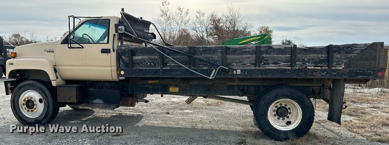 image for item NL9087 1990 GMC TopKick  dump flatbed truck