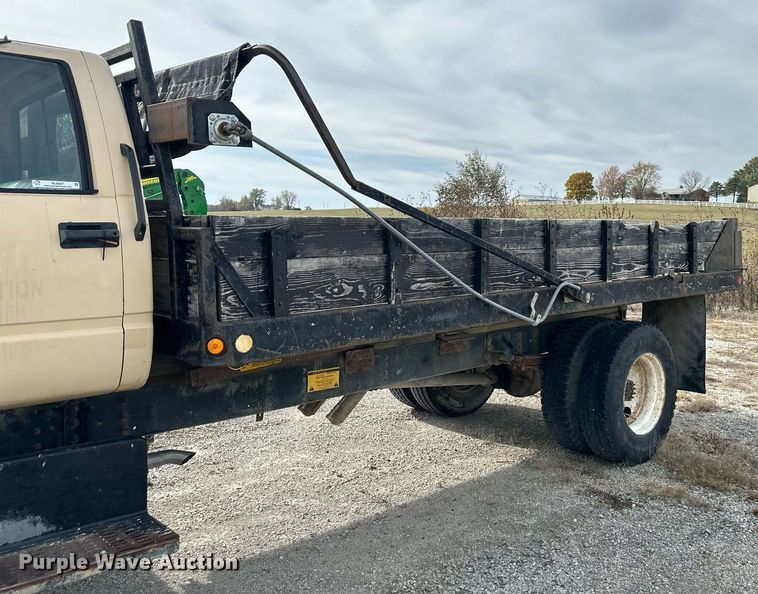 image for item NL9087 1990 GMC TopKick  dump flatbed truck