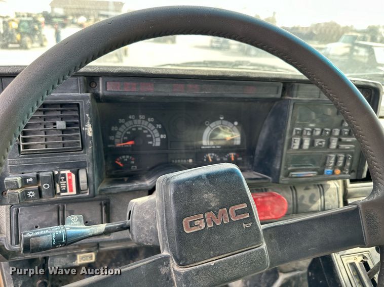 image for item NL9087 1990 GMC TopKick  dump flatbed truck