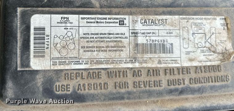 image for item NL9088 1998 Chevrolet 2500  pickup truck cab and chassis