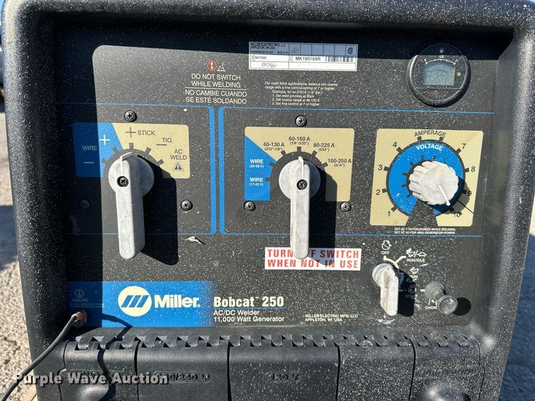 image for item NL9159 Miller  Bobcat 250 welder/generator