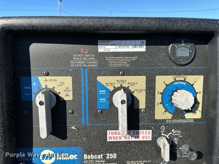 image for item NL9159 Miller  Bobcat 250 welder/generator