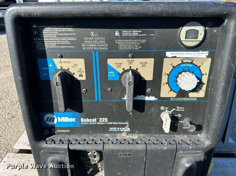 image for item NL9160 Miller Bobcat 225 welder/generator