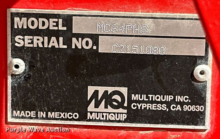 image for item NO9297 Multiquip MC64PH8  Cement Mixer