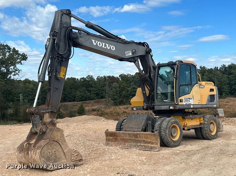 image for item NO9311 2012 Volvo EW180D  wheeled excavator