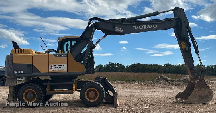 image for item NO9311 2012 Volvo EW180D  wheeled excavator
