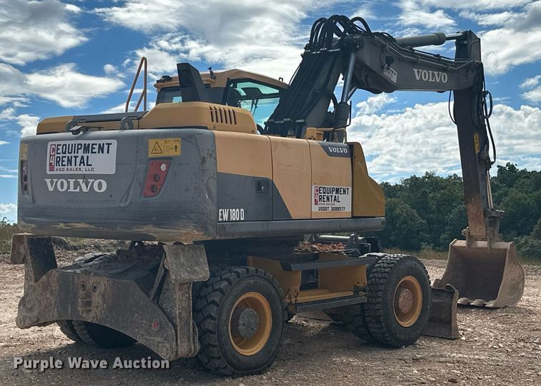 image for item NO9311 2012 Volvo EW180D  wheeled excavator