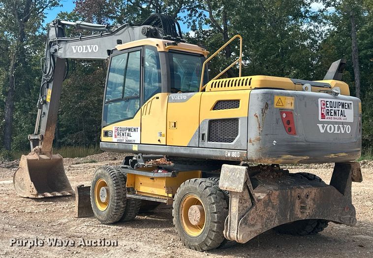 image for item NO9311 2012 Volvo EW180D  wheeled excavator