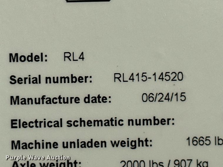 image for item NO9320 2015 Terex RL4  light plant