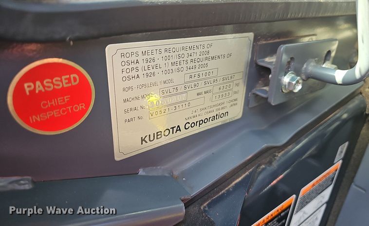 image for item NP9012 2021 Kubota SVL97-2  skid steer loader