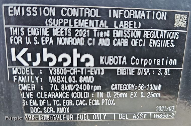 image for item NP9012 2021 Kubota SVL97-2  skid steer loader