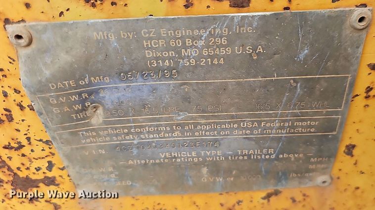 image for item NP9046 1995 CZ  equipment trailer