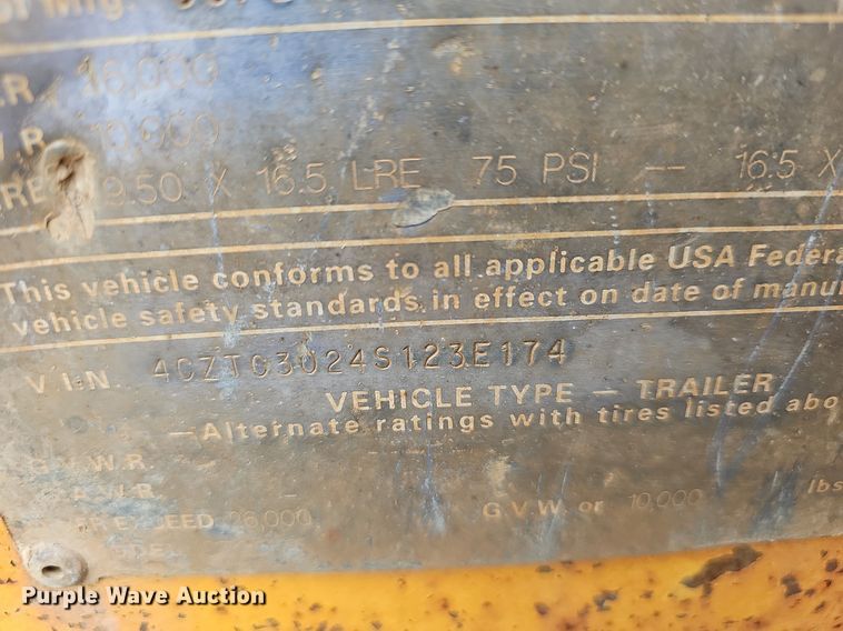 image for item NP9046 1995 CZ  equipment trailer