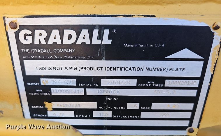 image for item NP9116 1997 Gradall G3WD  wheeled excavator