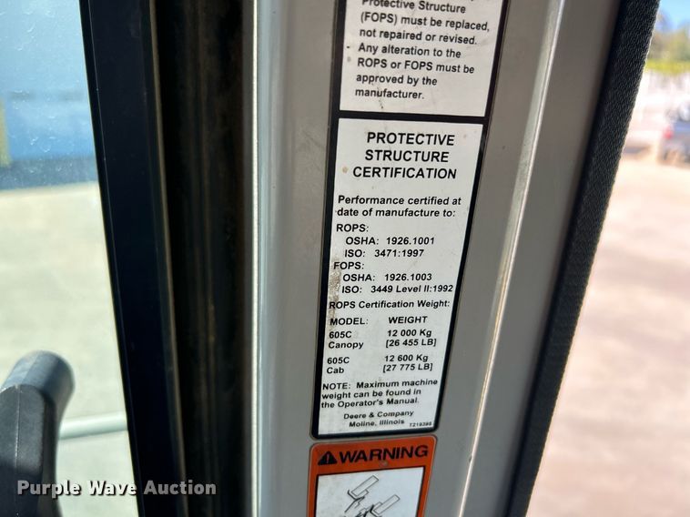 image for item NQ9945 2012 John Deere 605C  track loader