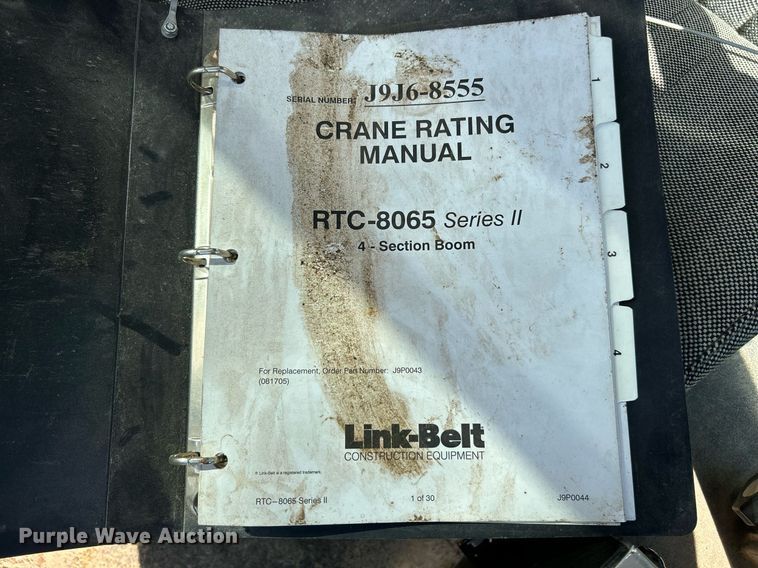 image for item NQ9946 2006 Link-Belt RTC8065 Series II  crane