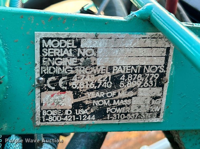 image for item NQ9950 2012 Whiteman STXD6I  power trowel