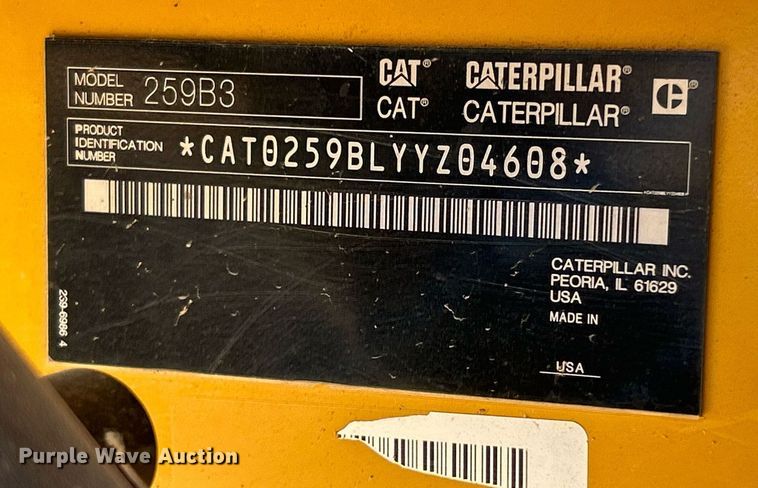 image for item NR9026 2013 Caterpillar 259B3  tracked skid steer loader