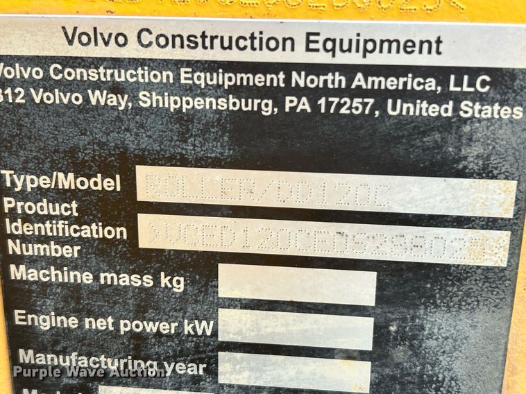 image for item NR9278 2017 Volvo DD120C  double drum roller