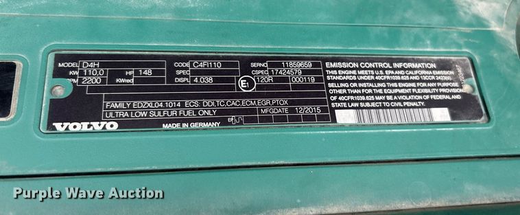 image for item NR9279 2016 Volvo DD120B  double drum roller