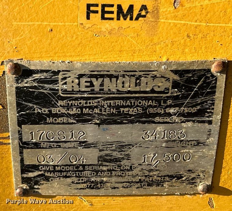 image for item NR9320 2004 Reynolds 17CS12  scraper