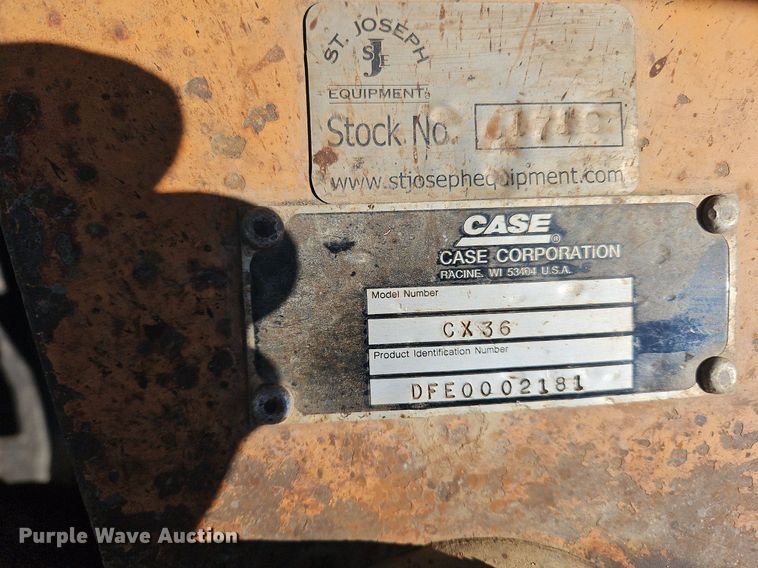 image for item NZ9046 2003 Case CX36  mini excavator