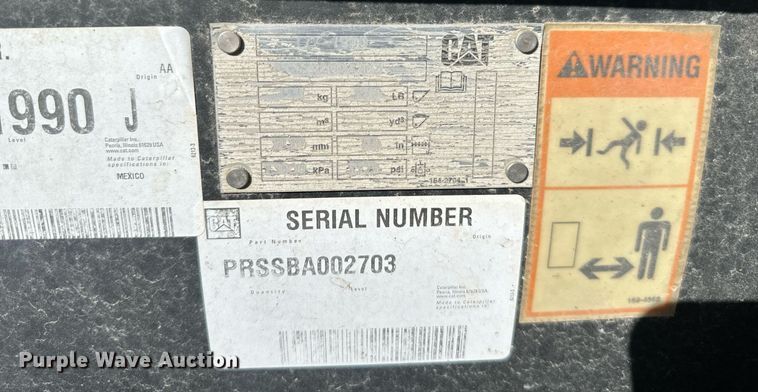 image for item OA9028 Caterpillar  84" W skid steer snow plow