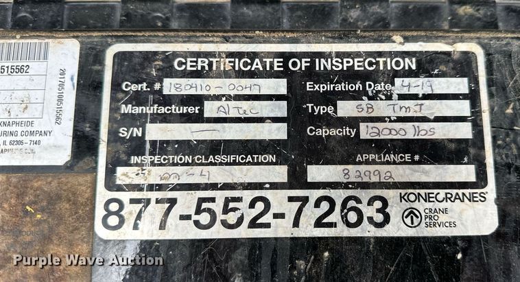 image for item OK9025 1998 GMC C7500  crane truck