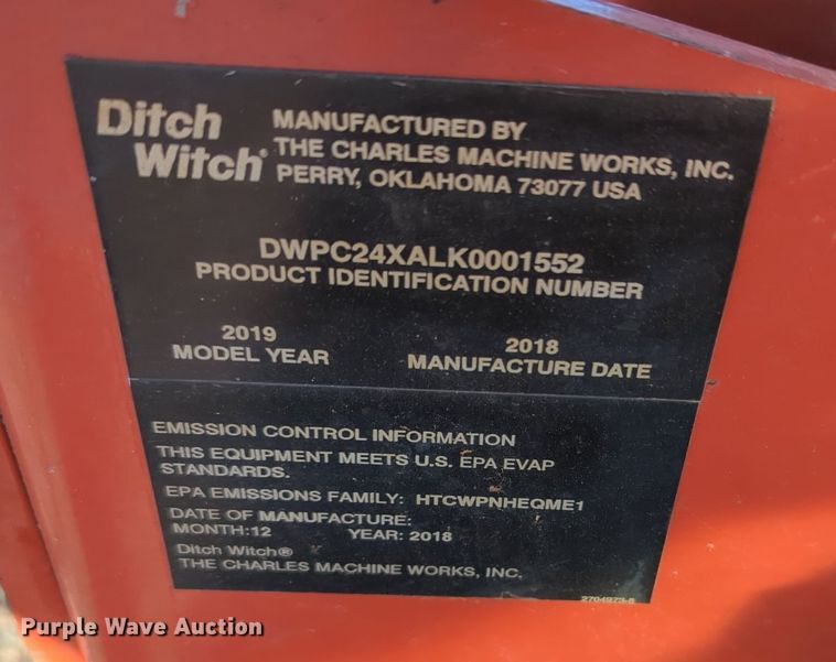 image for item OL9051 2019 Ditch Witch C24X  trencher