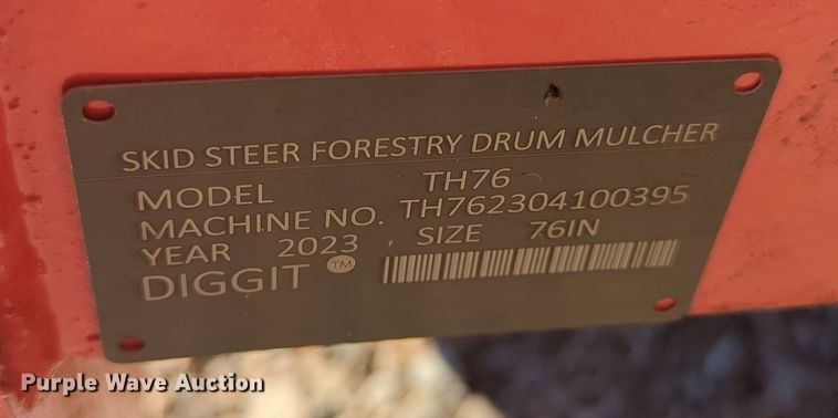 image for item OL9108 2023 Diggit TH76  skid steer mulcher
