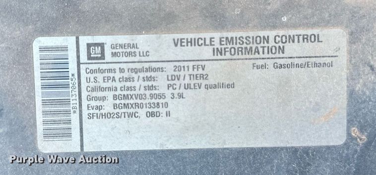 image for item DP3180 2011 Chevrolet Impala Police