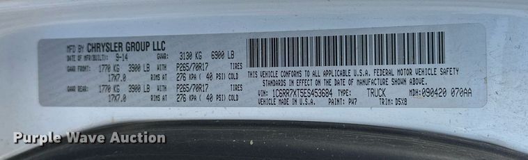 image for item DP3198 2014 Dodge Ram 1500  Crew Cab pickup truck