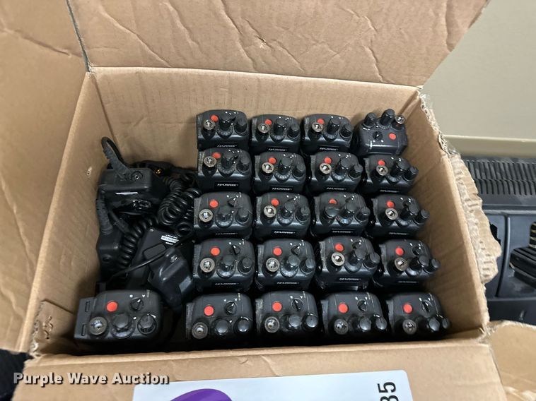 image for item DP3235 Approximately (22) Harris P7300 hand held two-way radios with speaker  mics