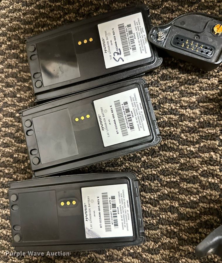 image for item DP3235 Approximately (22) Harris P7300 hand held two-way radios with speaker  mics