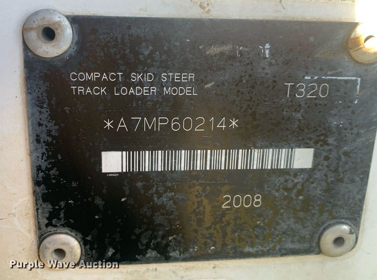 image for item DP8735 2008 Bobcat T320  tracked skid steer loader