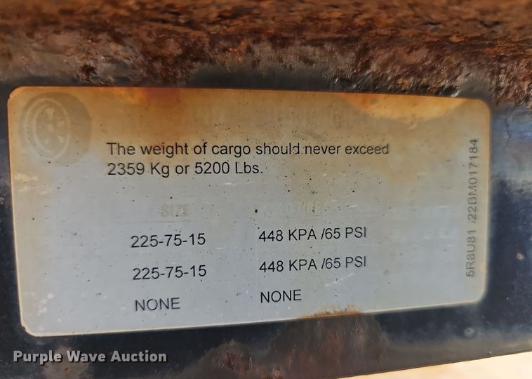 image for item DR5889 2011 Maxey  utility trailer