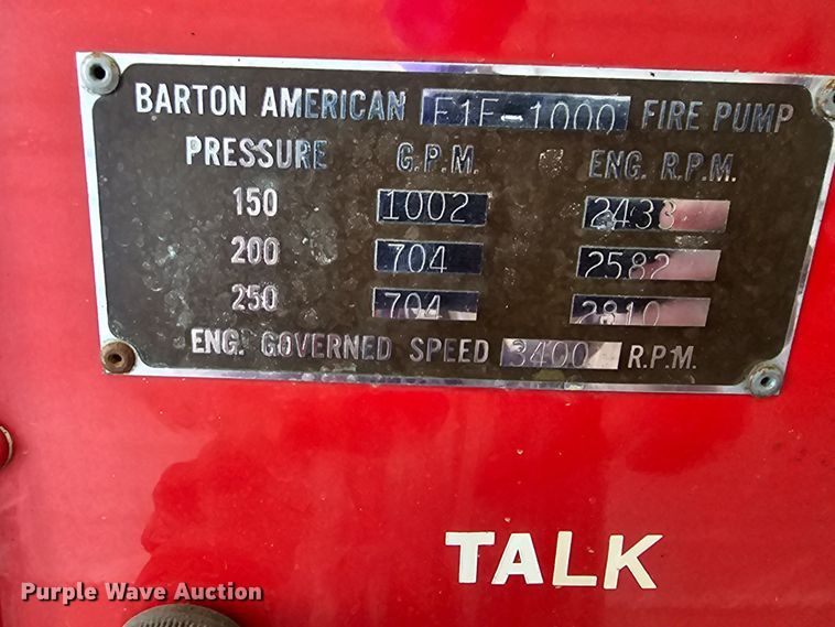 image for item DR5892 1975 International C01910B  pumper fire truck