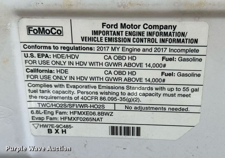 image for item GG9833 2017 Ford Advantage  shuttle bus