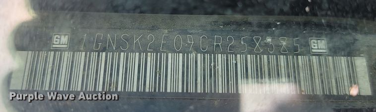 image for item JW9630 2012 Chevrolet Tahoe  SUV