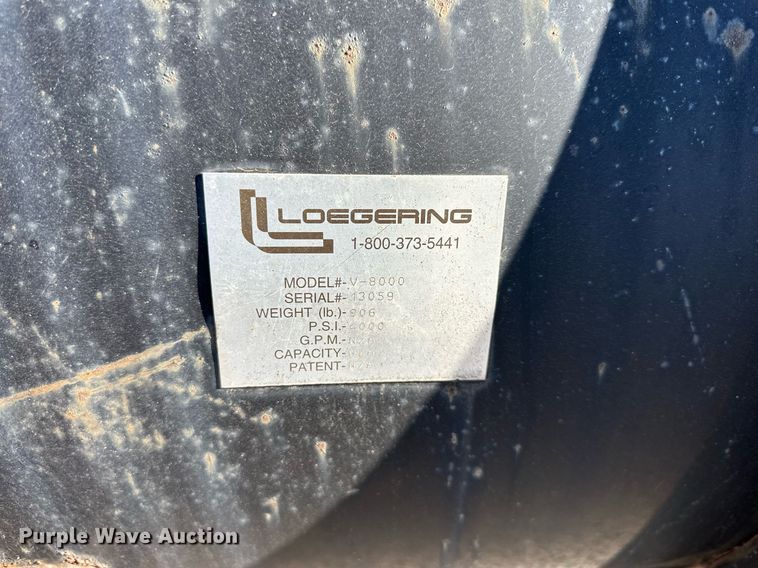 image for item NL9163 Loegering V-8000  skid steer snow plow