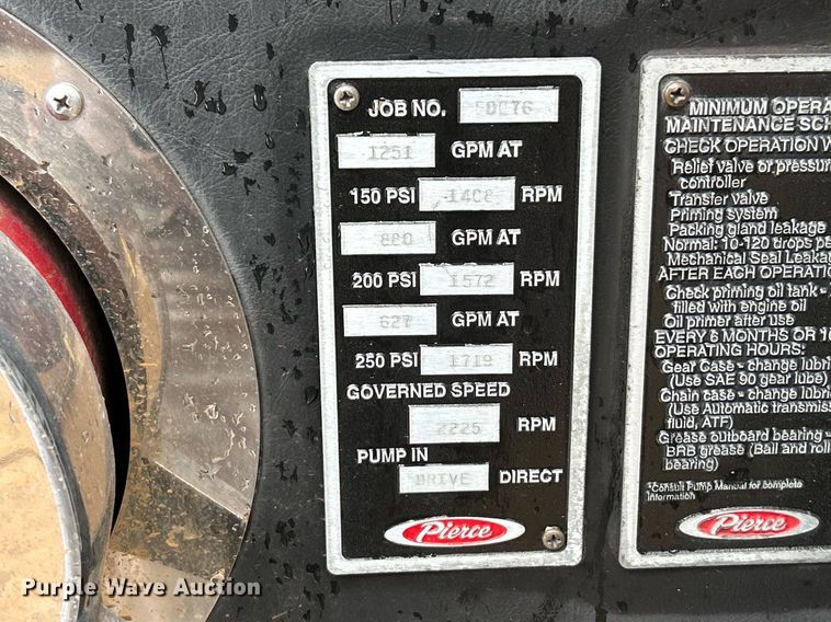 image for item NR9290 1999 Pierce  fire truck